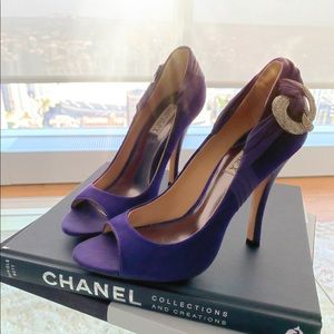 COPY - Badgley Mischka Purple Satin Shoes